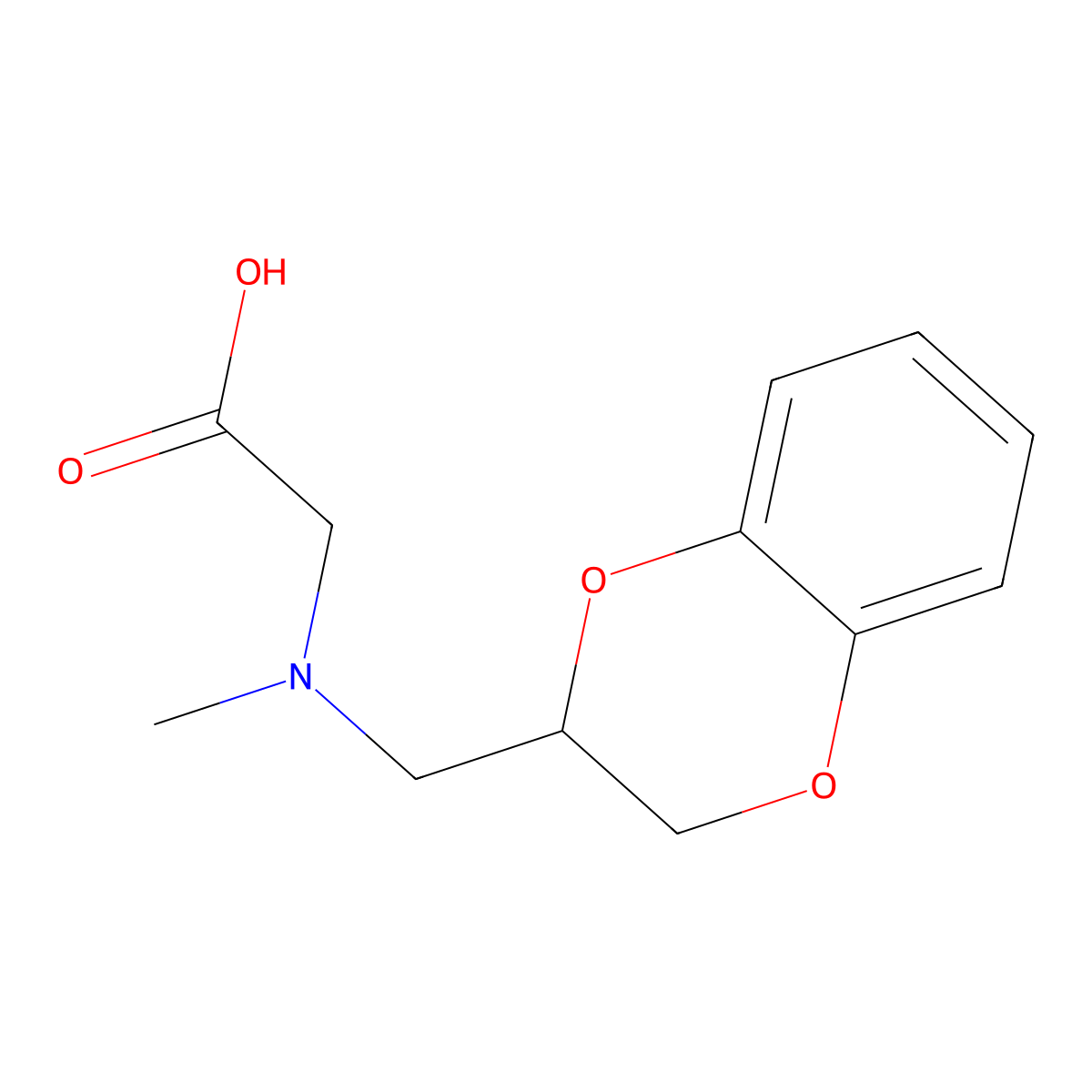 [(2,3-Dihydro-benzo[1,4]dioxin-2-ylmethyl)-methyl-amino]-acetic acid molecular structure, CAS 1156152-73-6