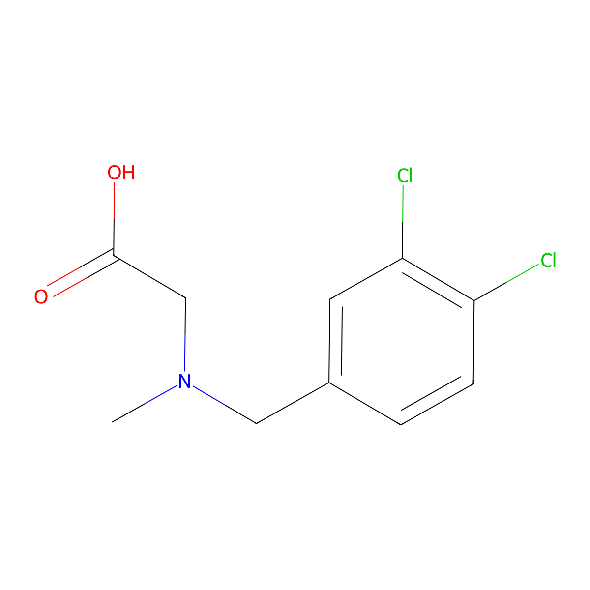 [(3,4-Dichloro-benzyl)-methyl-amino]-acetic acid molecular structure, CAS 1156152-75-8