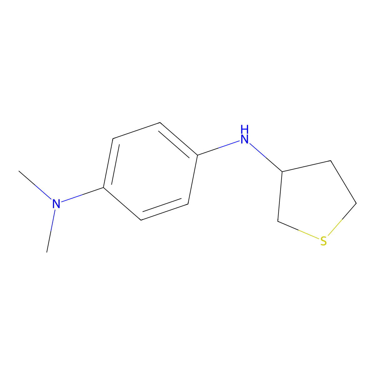 N1,N1-Dimethyl-N4-(tetrahydrothiophen-3-yl)benzene-1,4-diamine molecular structure, CAS 1156153-05-7
