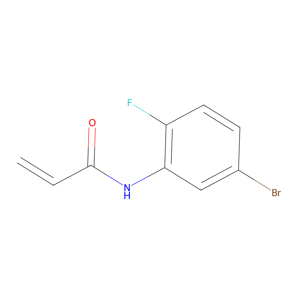 N-(5-bromo-2-fluorophenyl)acrylamide molecular structure, CAS 1156153-35-3