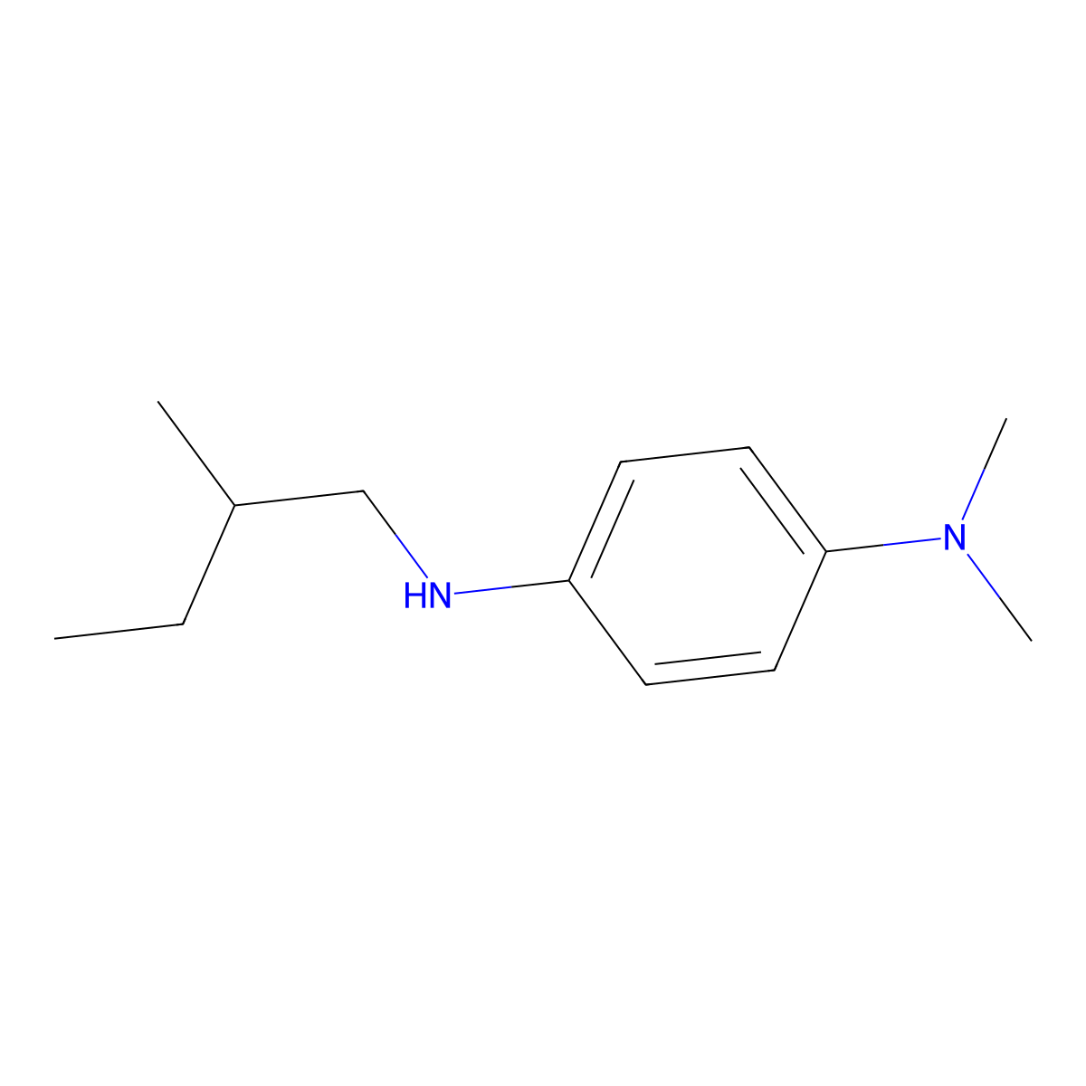 n1,n1-Dimethyl-n4-(2-methylbutyl)benzene-1,4-diamine molecular structure, CAS 1156154-57-2