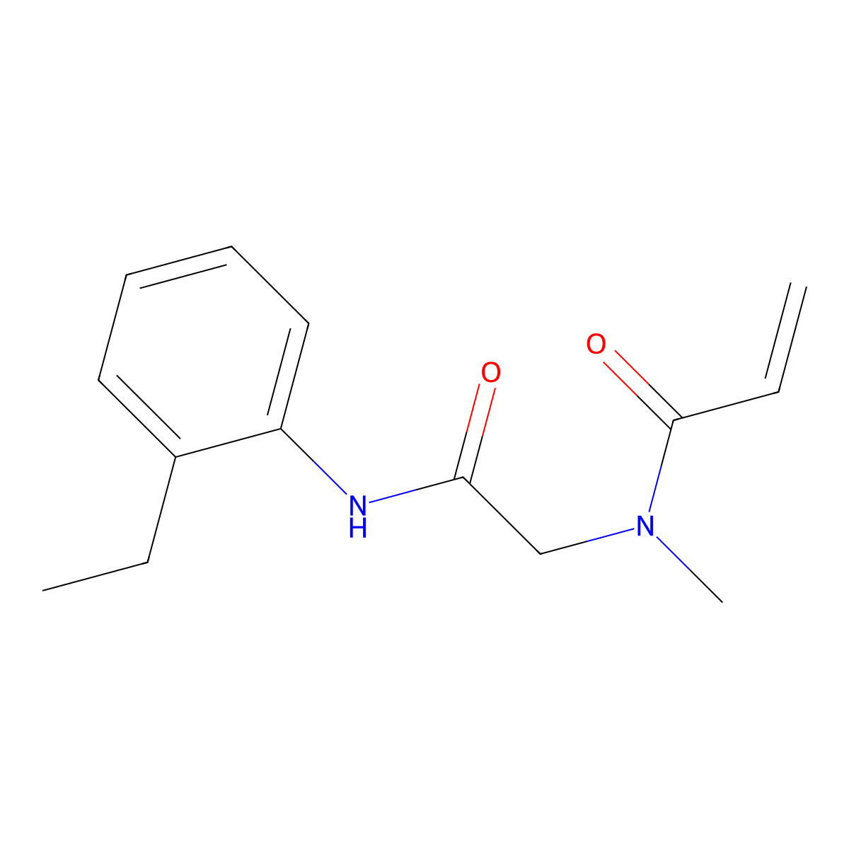 N-{[(2-Ethylphenyl)carbamoyl]methyl}-N-methylprop-2-enamide molecular structure, CAS 1156154-88-9