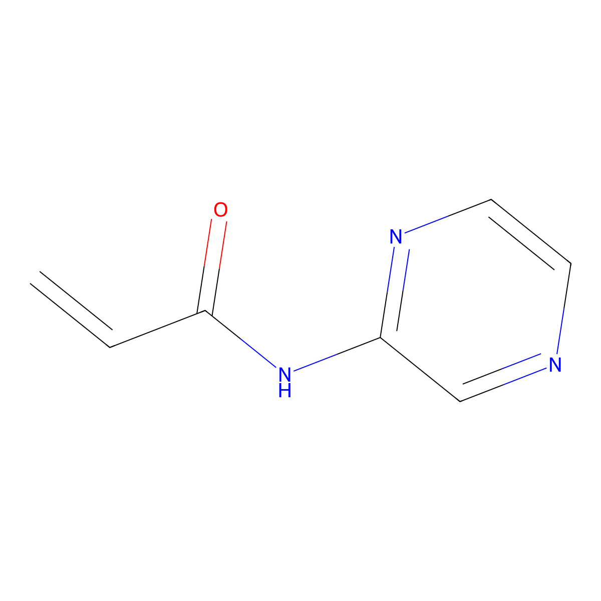N-pyrazin-2-ylprop-2-enamide molecular structure, CAS 1156156-71-6