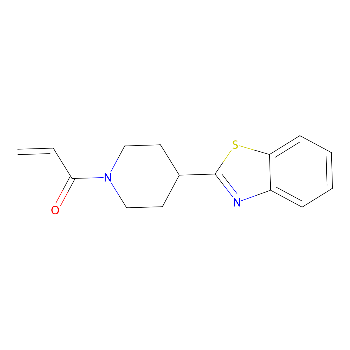 1-[4-(1,3-Benzothiazol-2-yl)piperidin-1-yl]prop-2-en-1-one molecular structure, CAS 1156156-92-1