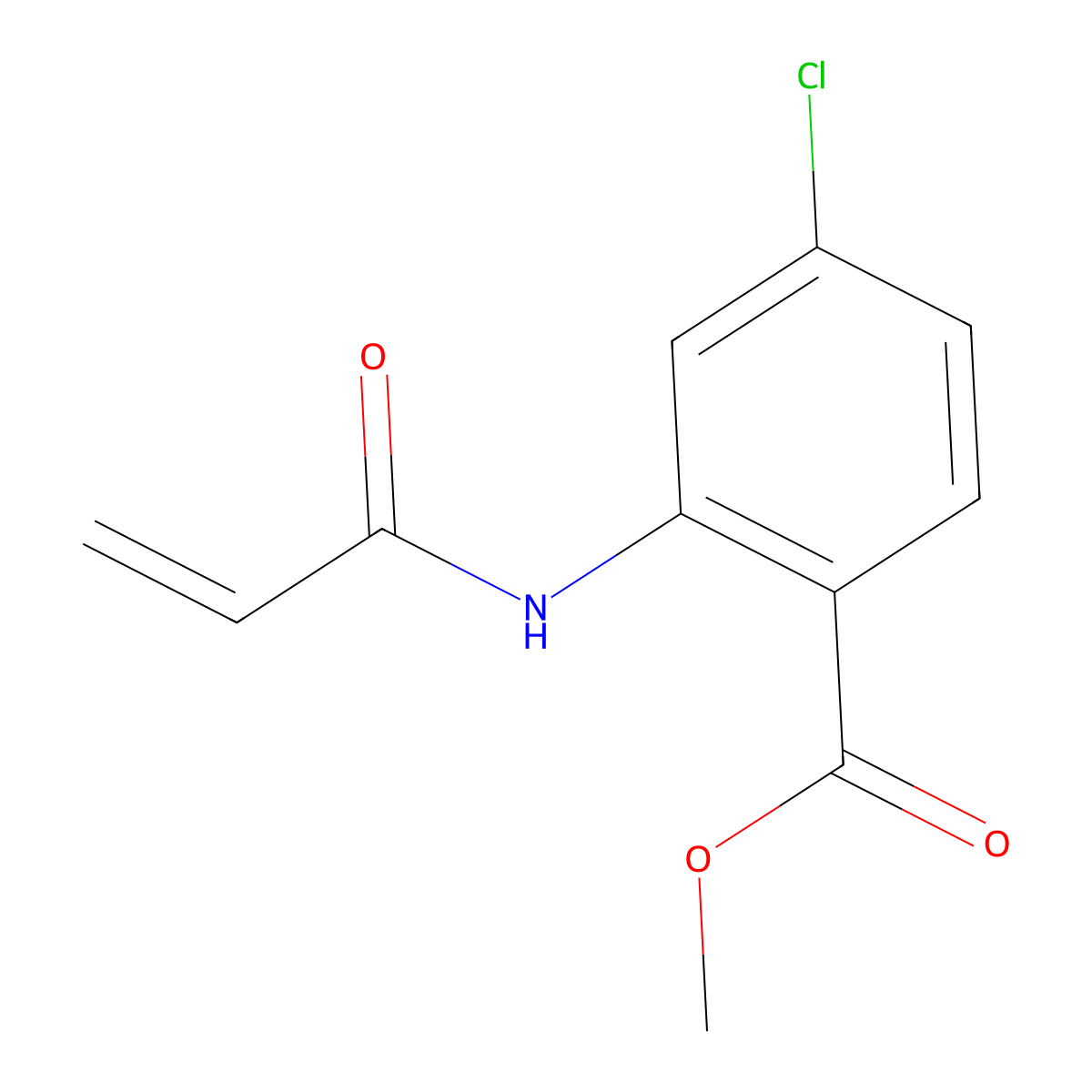 Methyl 2-acryloylamino-4-chloro-benzoate molecular structure, CAS 1156157-30-0