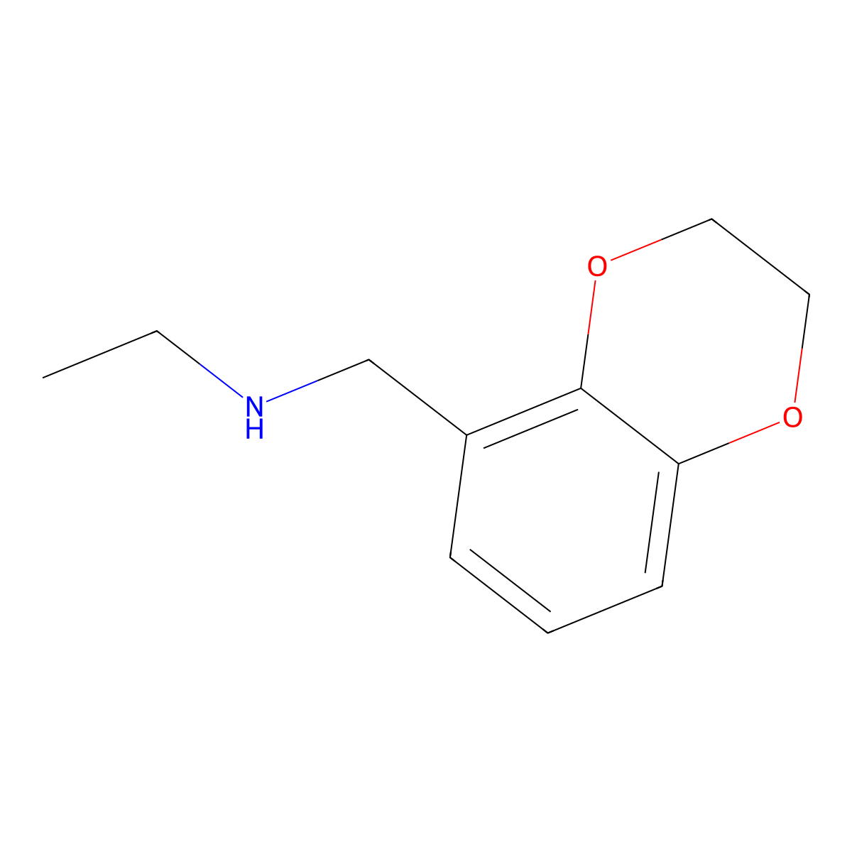 N-((2,3-Dihydrobenzo[b][1,4]dioxin-5-yl)methyl)ethanamine molecular structure, CAS 1156158-02-9
