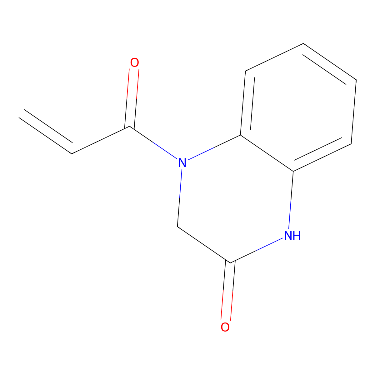 4-(Prop-2-enoyl)-1,2,3,4-tetrahydroquinoxalin-2-one molecular structure, CAS 1156158-58-5