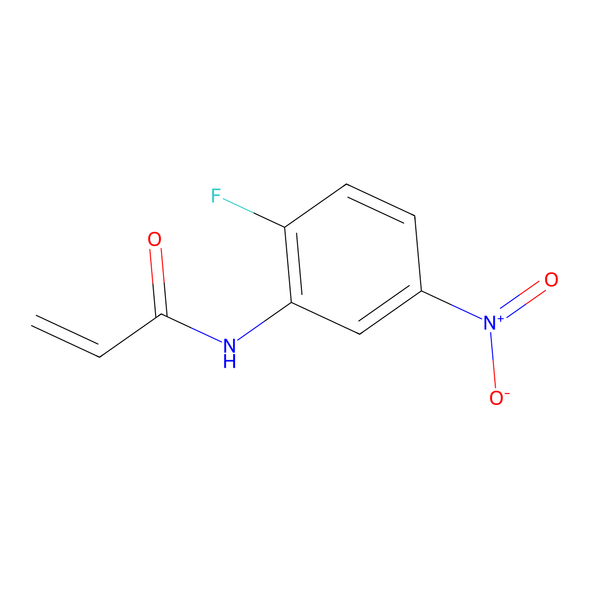 N-(2-fluoro-5-nitrophenyl)acrylamide molecular structure, CAS 1156158-72-3