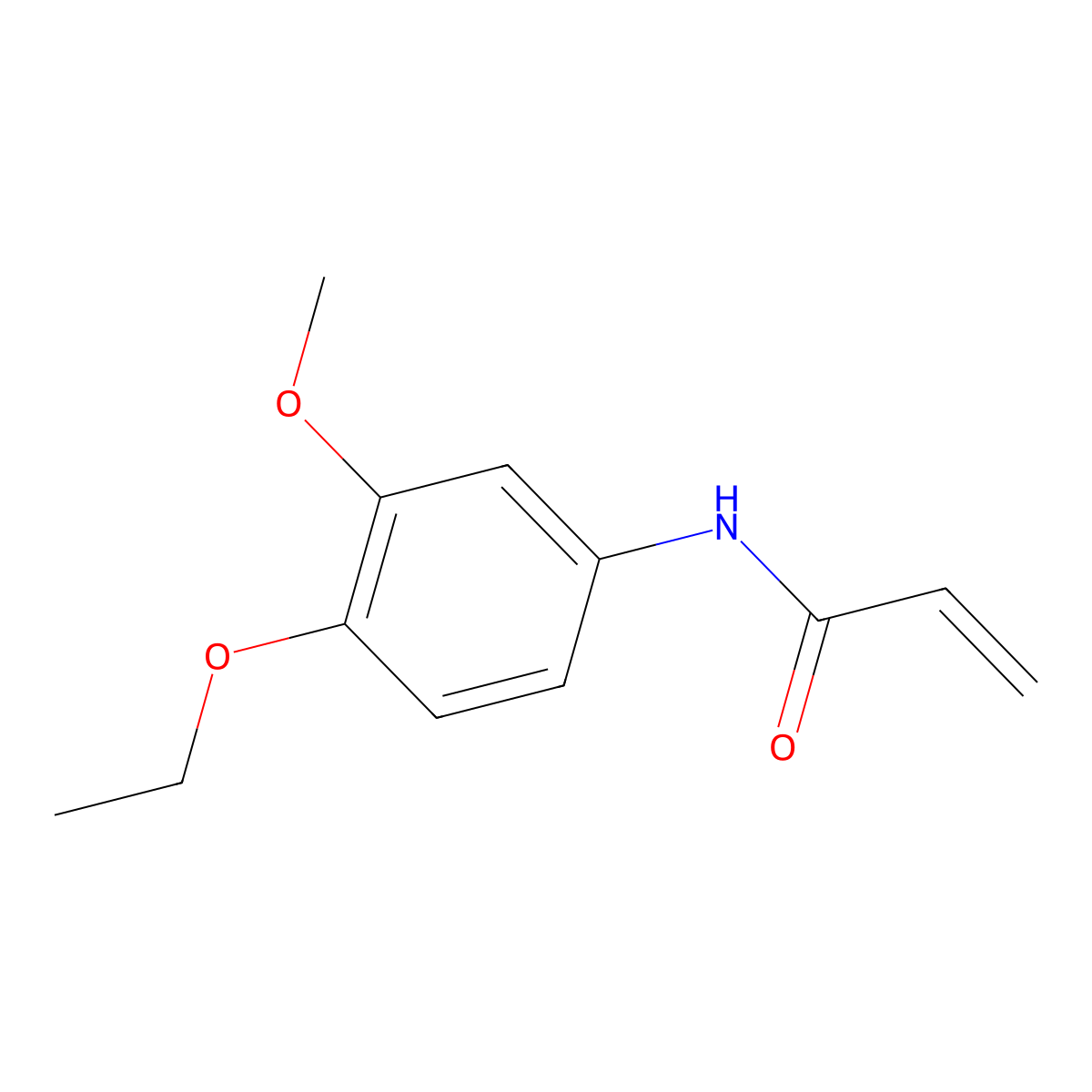 N-(4-ethoxy-3-methoxyphenyl)prop-2-enamide molecular structure, CAS 1156159-12-4