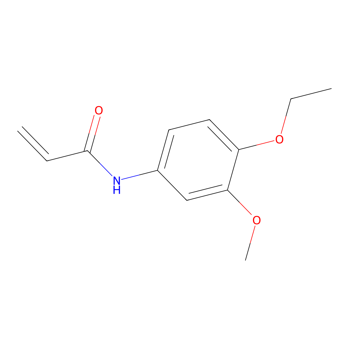 N-(4-ethoxy-3-methoxyphenyl)prop-2-enamide molecular structure, CAS 1156159-12-4