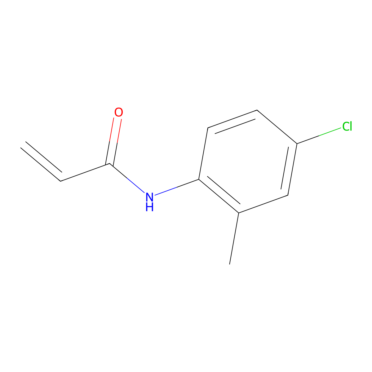 N-(4-chloro-2-methylphenyl)prop-2-enamide molecular structure, CAS 1156159-34-0