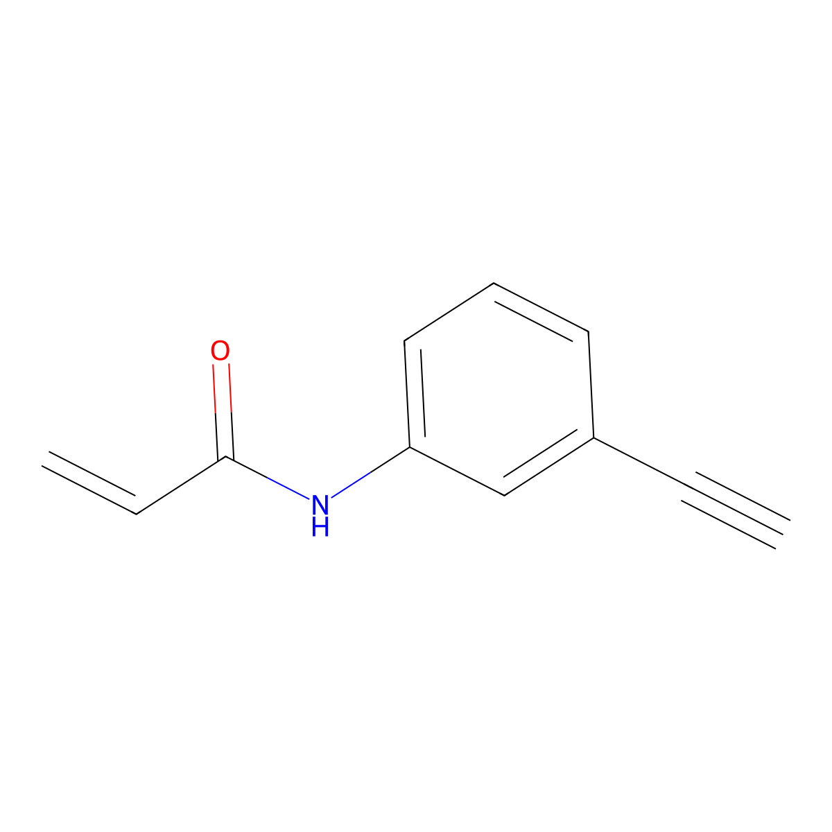 N-(3-ethynylphenyl)prop-2-enamide molecular structure, CAS 1156159-37-3