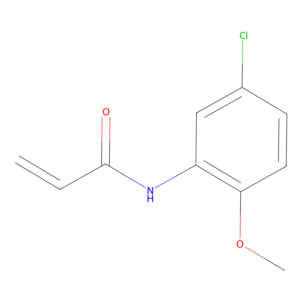 N-(5-chloro-2-methoxyphenyl)prop-2-enamide molecular structure, CAS 1156159-63-5