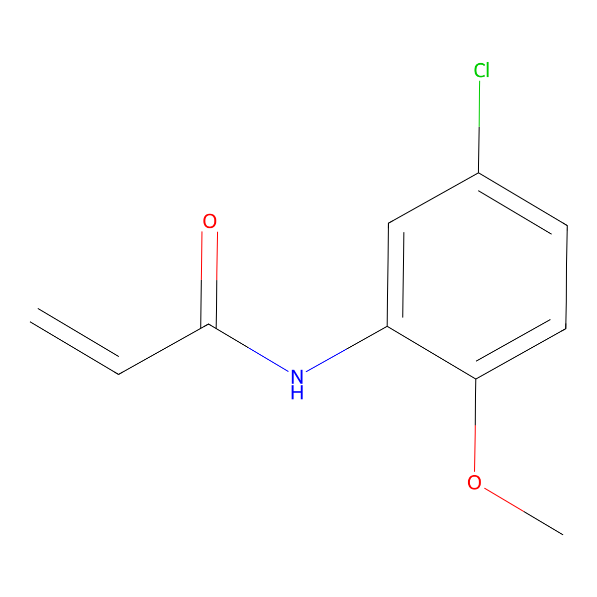 N-(5-chloro-2-methoxyphenyl)prop-2-enamide molecular structure, CAS 1156159-63-5