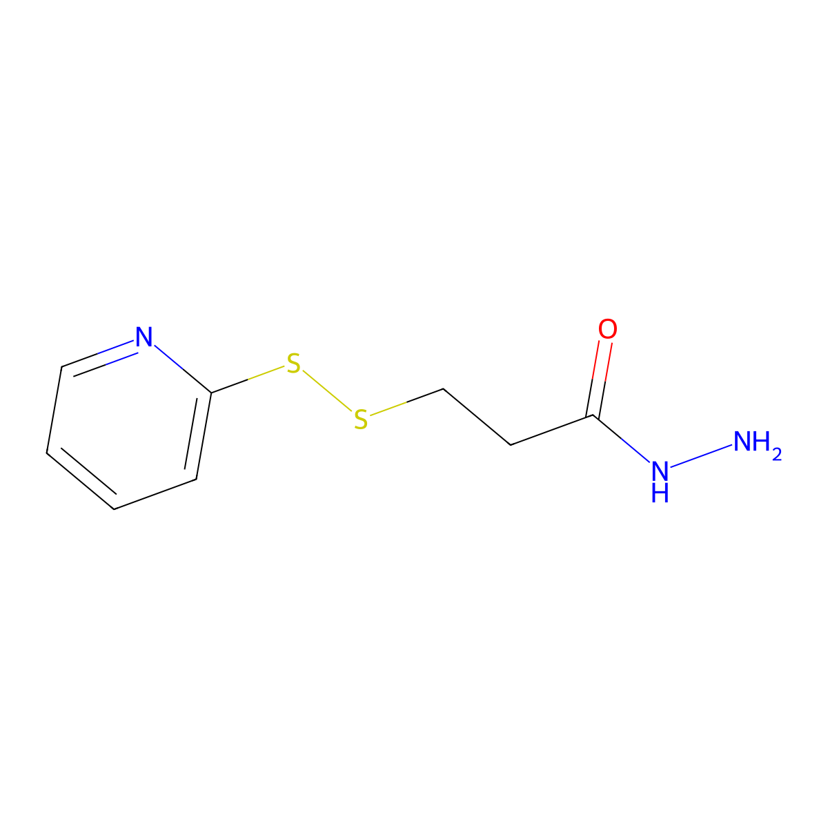 S-(2-thiopyridyl)mercaptopropionohydrazide molecular structure, CAS 115616-51-8