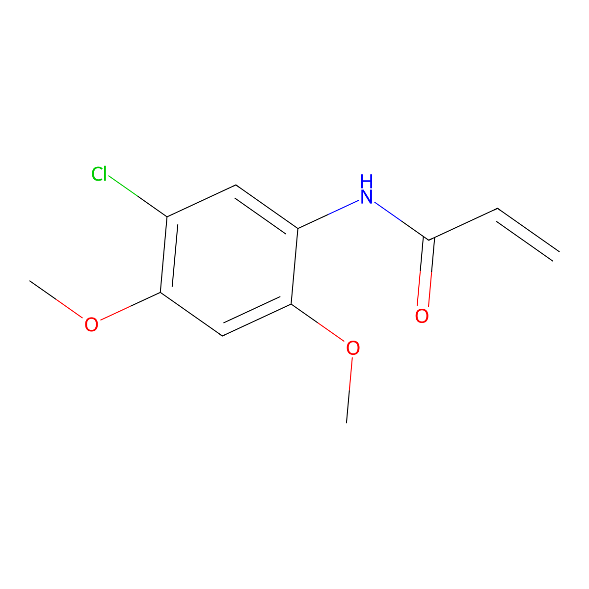 N-(5-chloro-2,4-dimethoxyphenyl)prop-2-enamide molecular structure, CAS 1156160-26-7