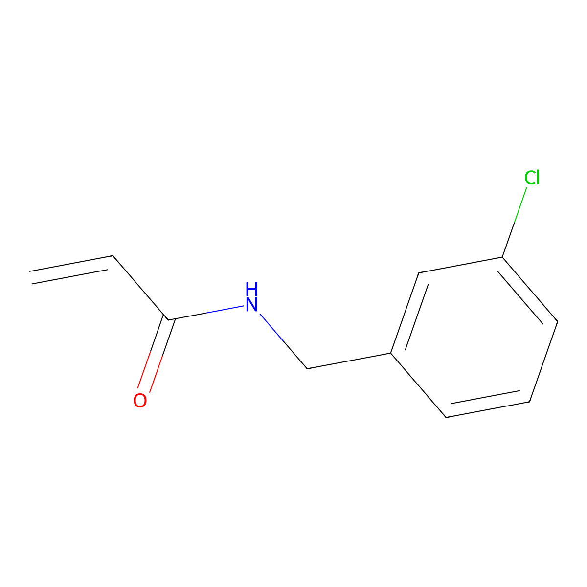 N-[(3-chlorophenyl)methyl]prop-2-enamide molecular structure, CAS 1156162-35-4
