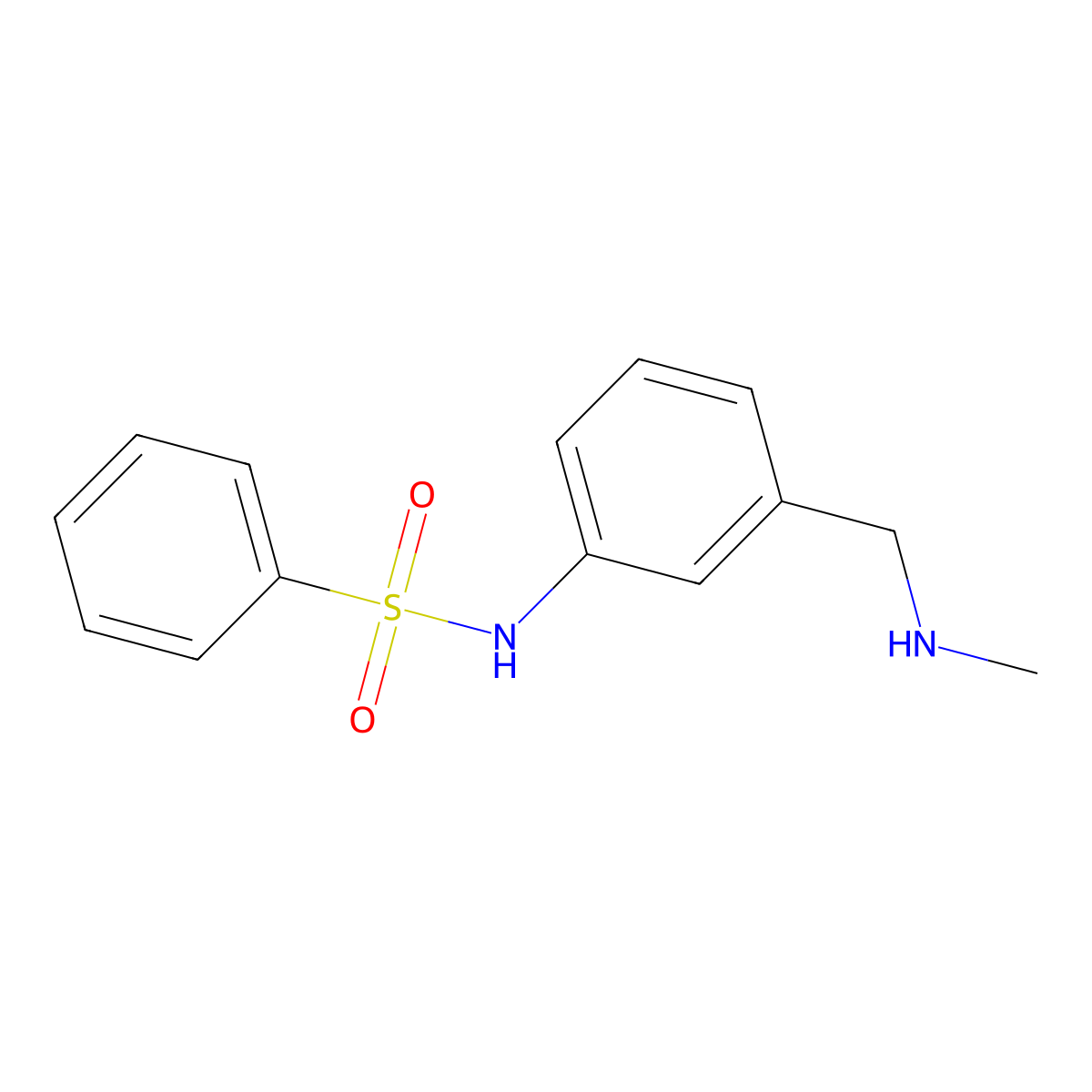 N-{3-[(methylamino)methyl]phenyl}benzenesulfonamide molecular structure, CAS 1156162-41-2