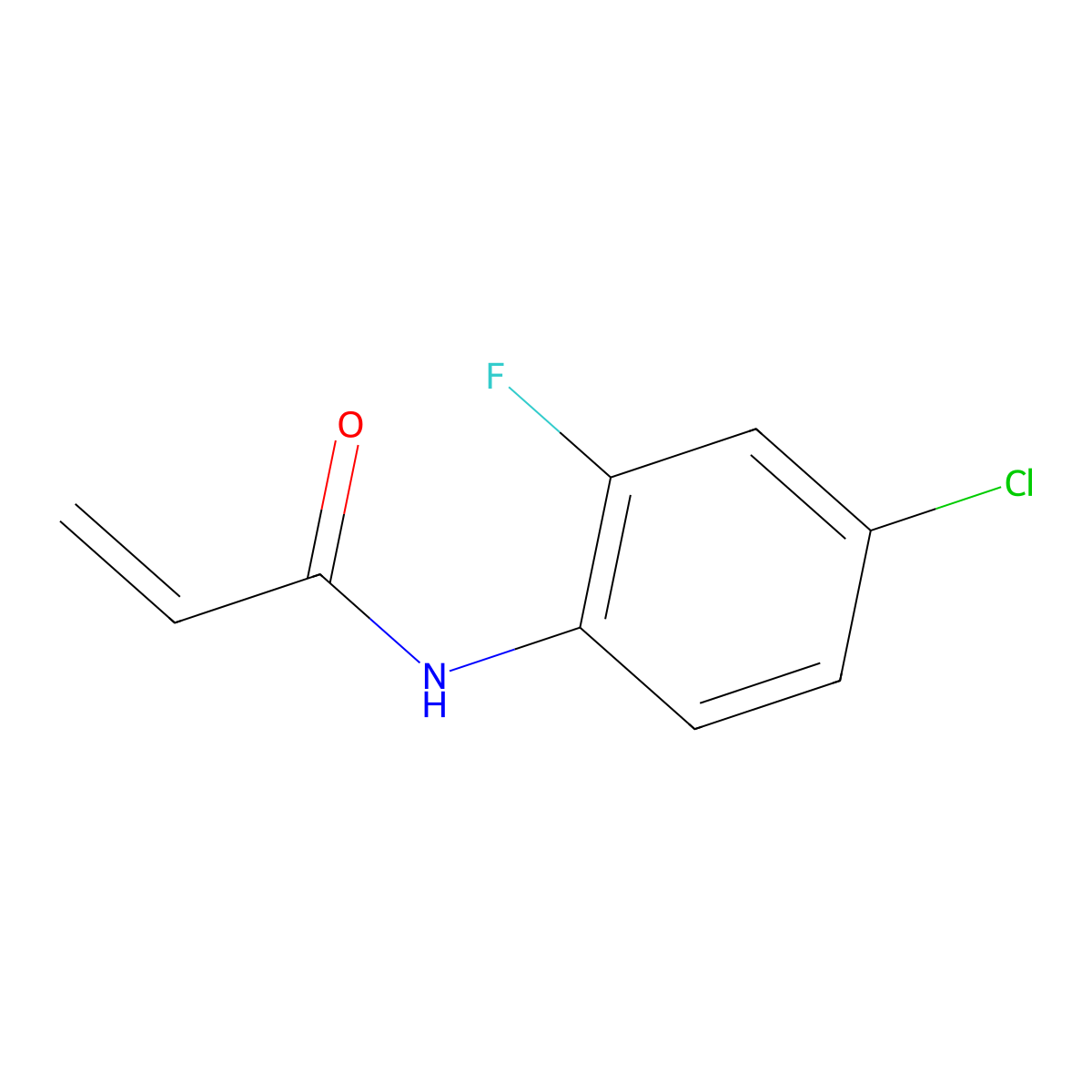 N-(4-chloro-2-fluorophenyl)prop-2-enamide molecular structure, CAS 1156162-44-5