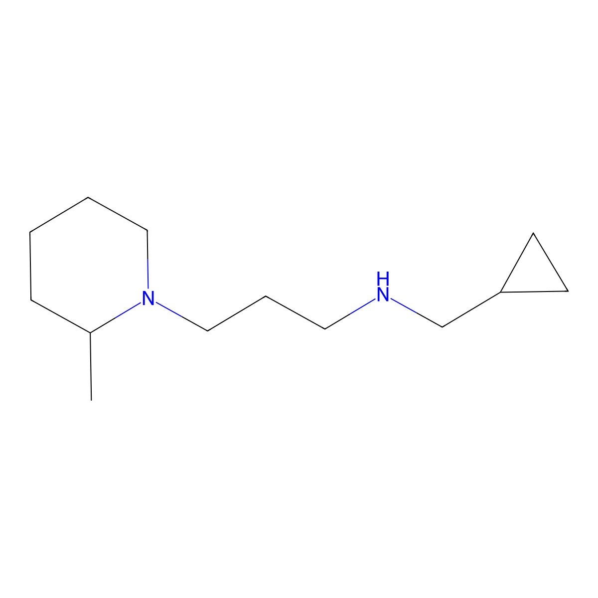 (Cyclopropylmethyl)[3-(2-methylpiperidin-1-yl)propyl]amine molecular structure, CAS 1156163-62-0