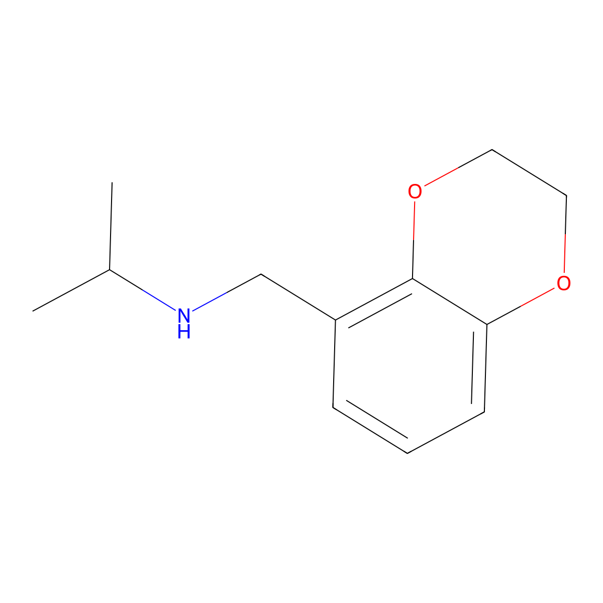(2,3-Dihydro-benzo[1,4]dioxin-5-ylmethyl)-isopropyl-amine molecular structure, CAS 1156164-51-0