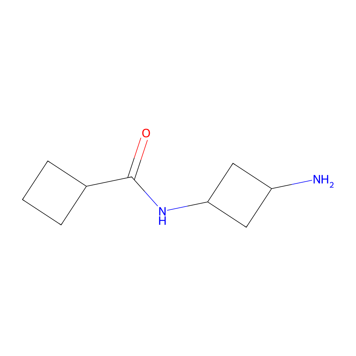 N-(3-aminocyclobutyl)cyclobutanecarboxamide molecular structure, CAS 1156166-72-1
