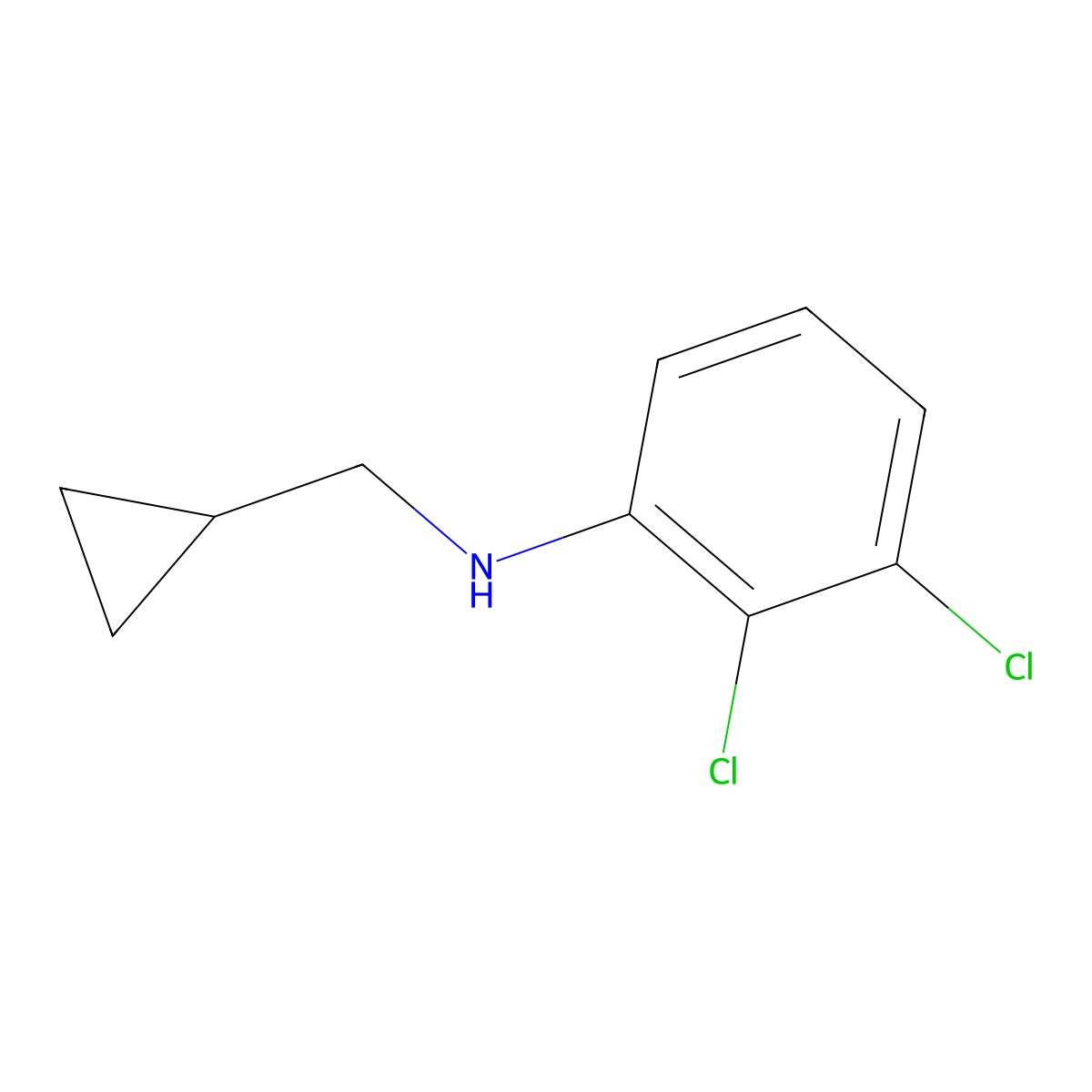 2,3-dichloro-N-(cyclopropylmethyl)aniline molecular structure, CAS 1156168-21-6