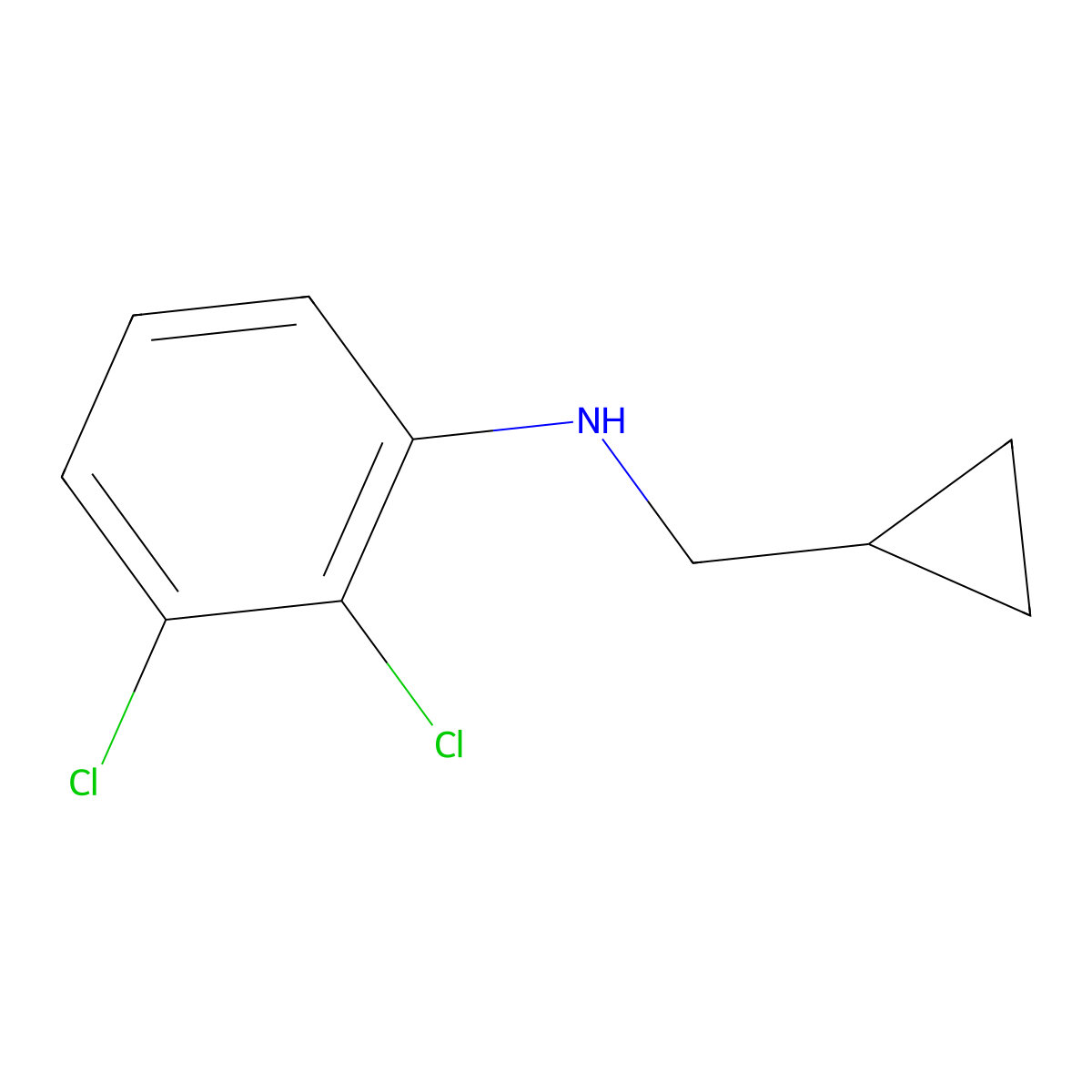 2,3-dichloro-N-(cyclopropylmethyl)aniline molecular structure, CAS 1156168-21-6