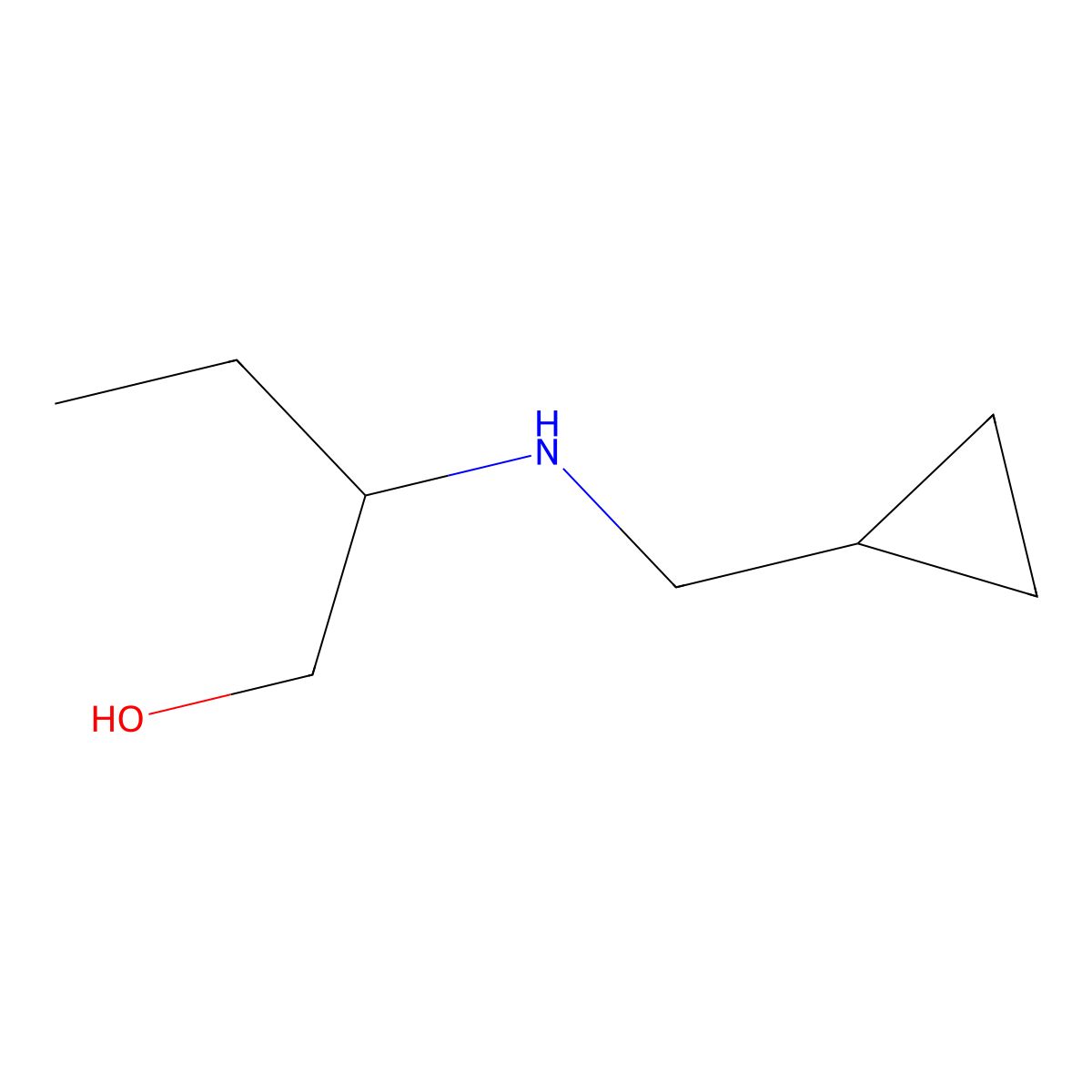 2-[(Cyclopropylmethyl)amino]butan-1-ol molecular structure, CAS 1156169-03-7