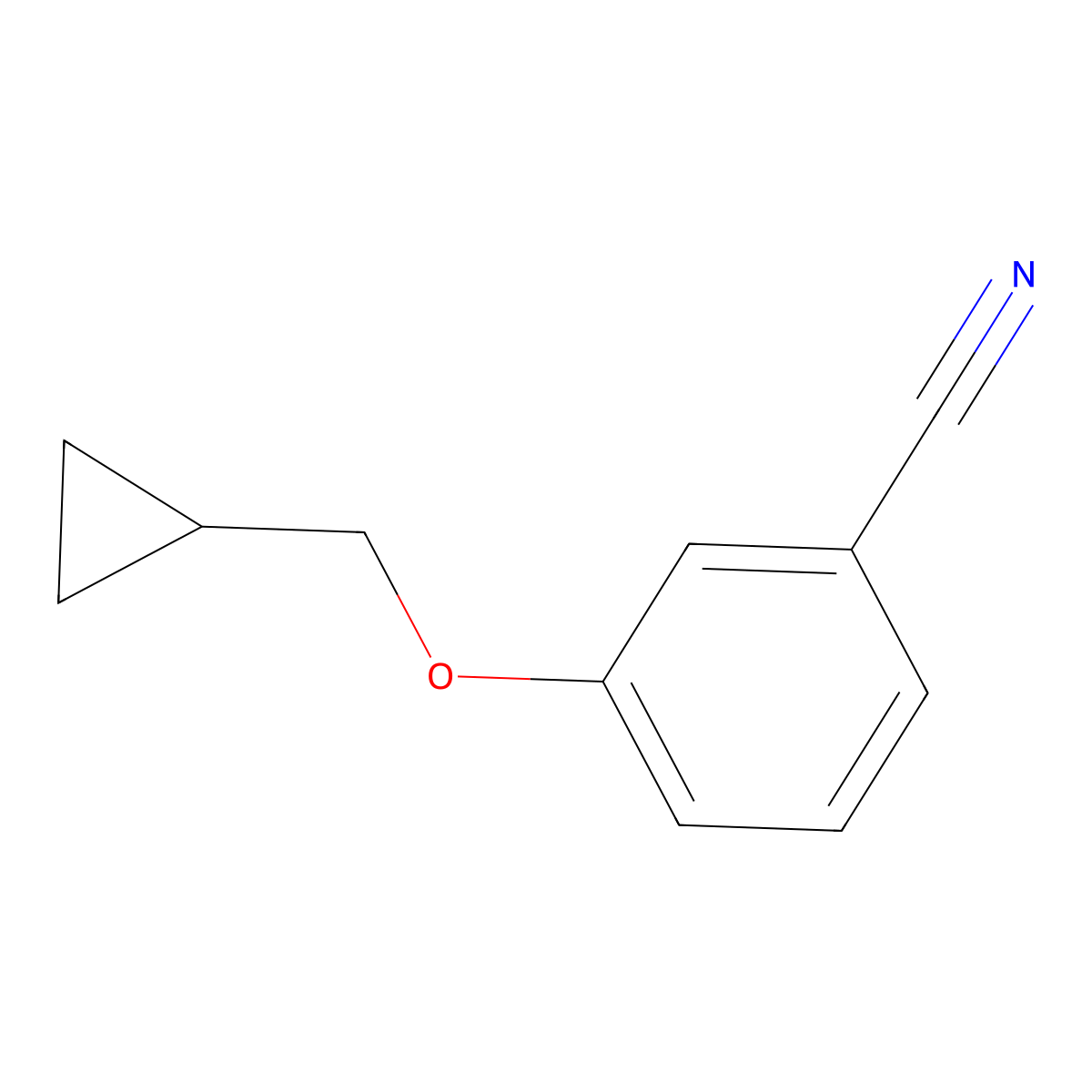 3-(Cyclopropylmethoxy)benzonitrile molecular structure, CAS 1156169-67-3
