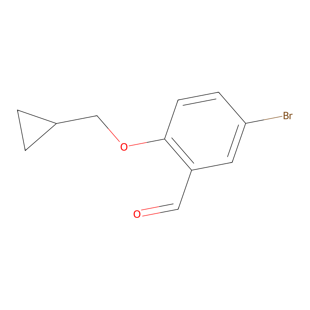 5-Bromo-2-(cyclopropylmethoxy)benzaldehyde molecular structure, CAS 1156170-18-1