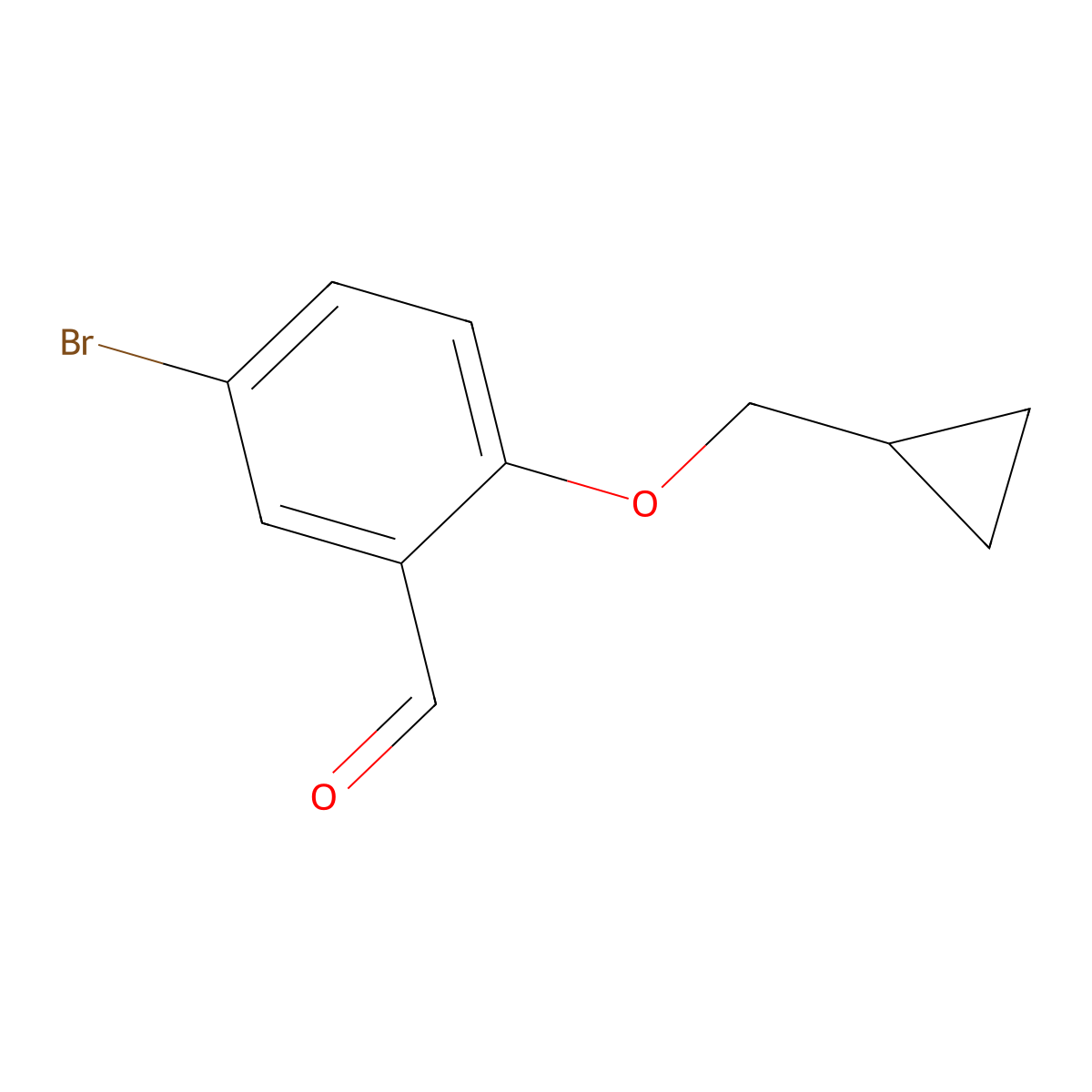 5-Bromo-2-(cyclopropylmethoxy)benzaldehyde molecular structure, CAS 1156170-18-1