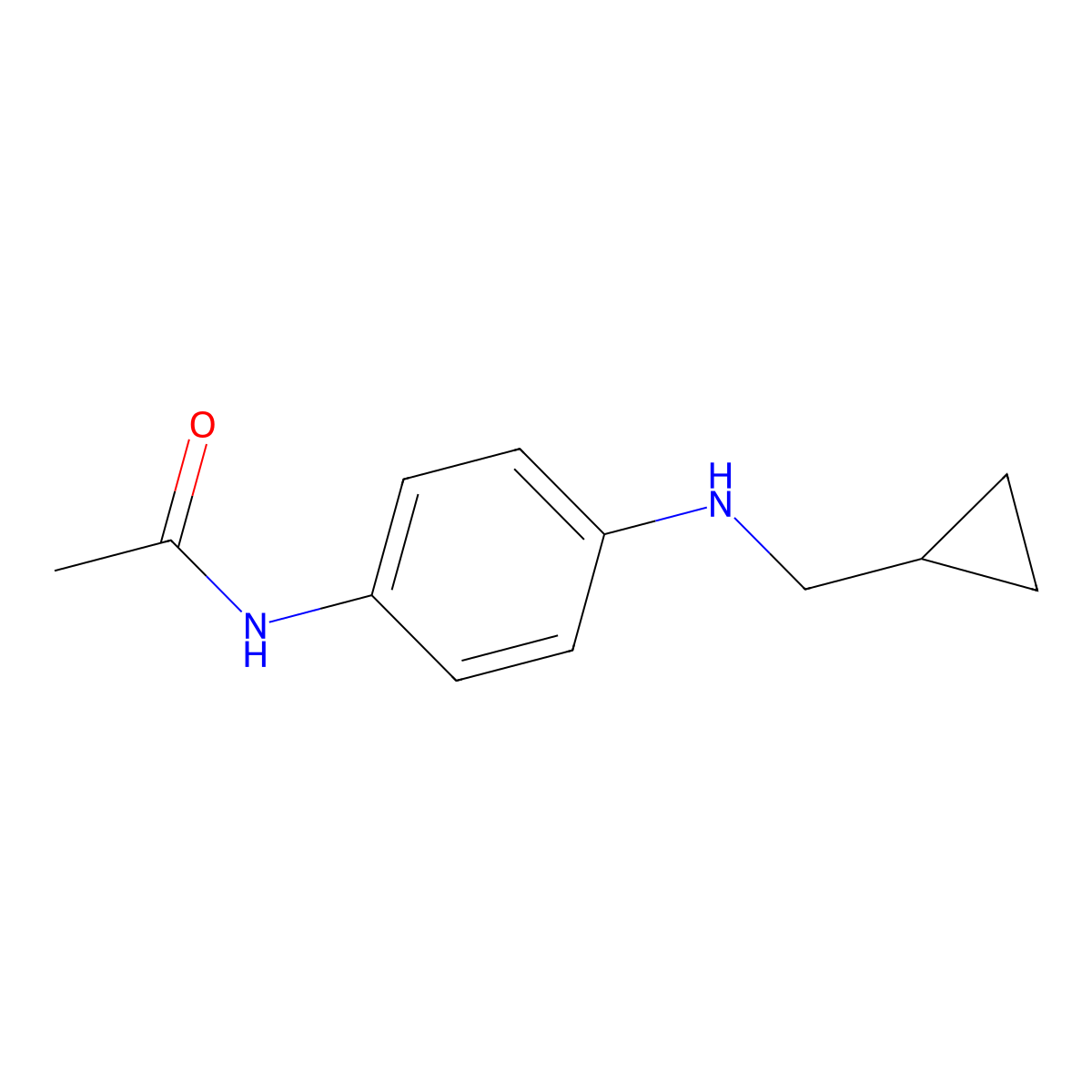 N-{4-[(cyclopropylmethyl)amino]phenyl}acetamide molecular structure, CAS 1156170-59-0