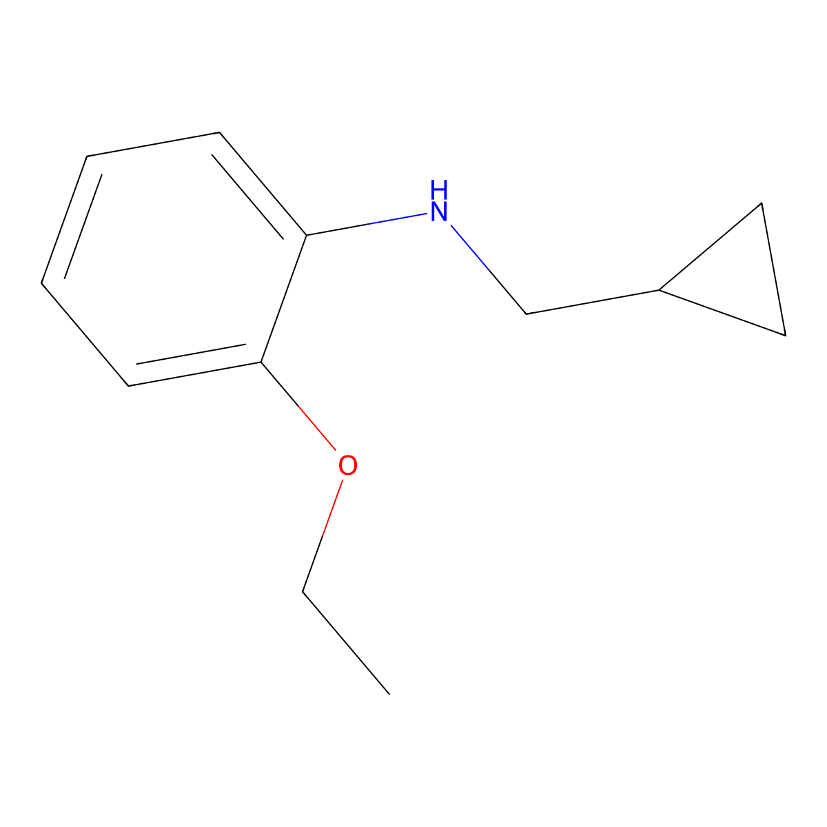 N-(cyclopropylmethyl)-2-ethoxyaniline molecular structure, CAS 1156171-00-4