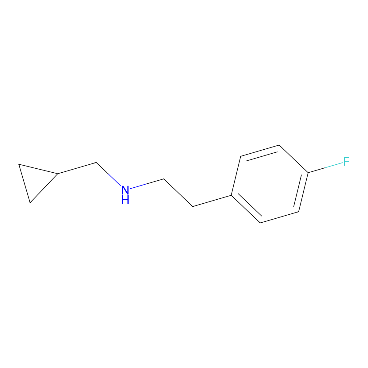 (Cyclopropylmethyl)[2-(4-fluorophenyl)ethyl]amine molecular structure, CAS 1156171-06-0