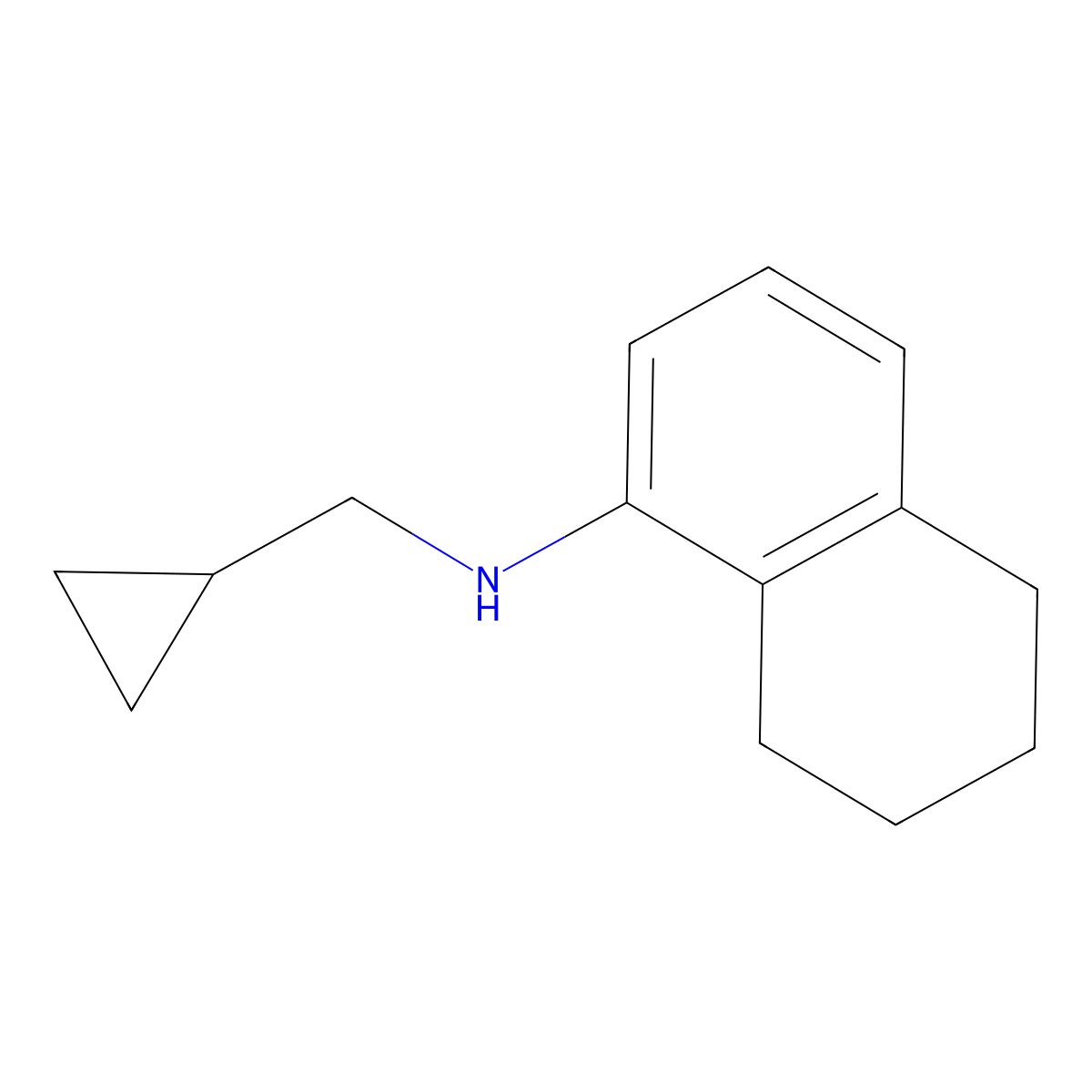 N-(cyclopropylmethyl)-5,6,7,8-tetrahydronaphthalen-1-amine molecular structure, CAS 1156171-65-1