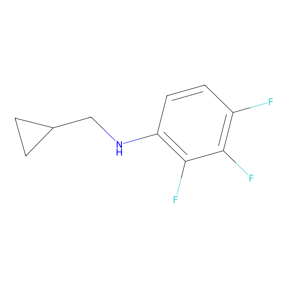 N-(cyclopropylmethyl)-2,3,4-trifluoroaniline molecular structure, CAS 1156172-25-6