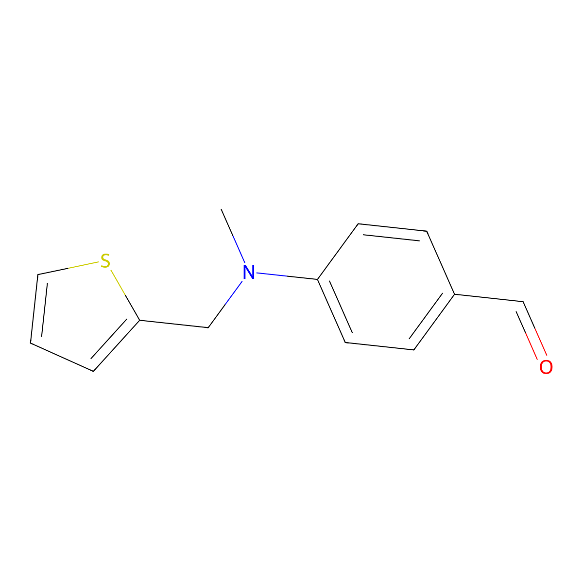 4-{Methyl[(thiophen-2-yl)methyl]amino}benzaldehyde molecular structure, CAS 1156172-81-4