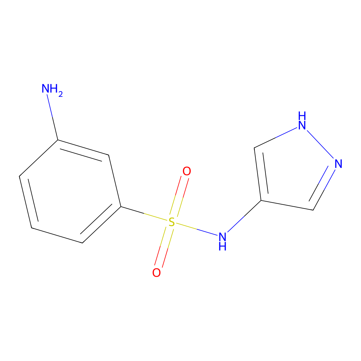 3-Amino-N-(1H-pyrazol-4-YL)benzene-1-sulfonamide molecular structure, CAS 1156174-02-5