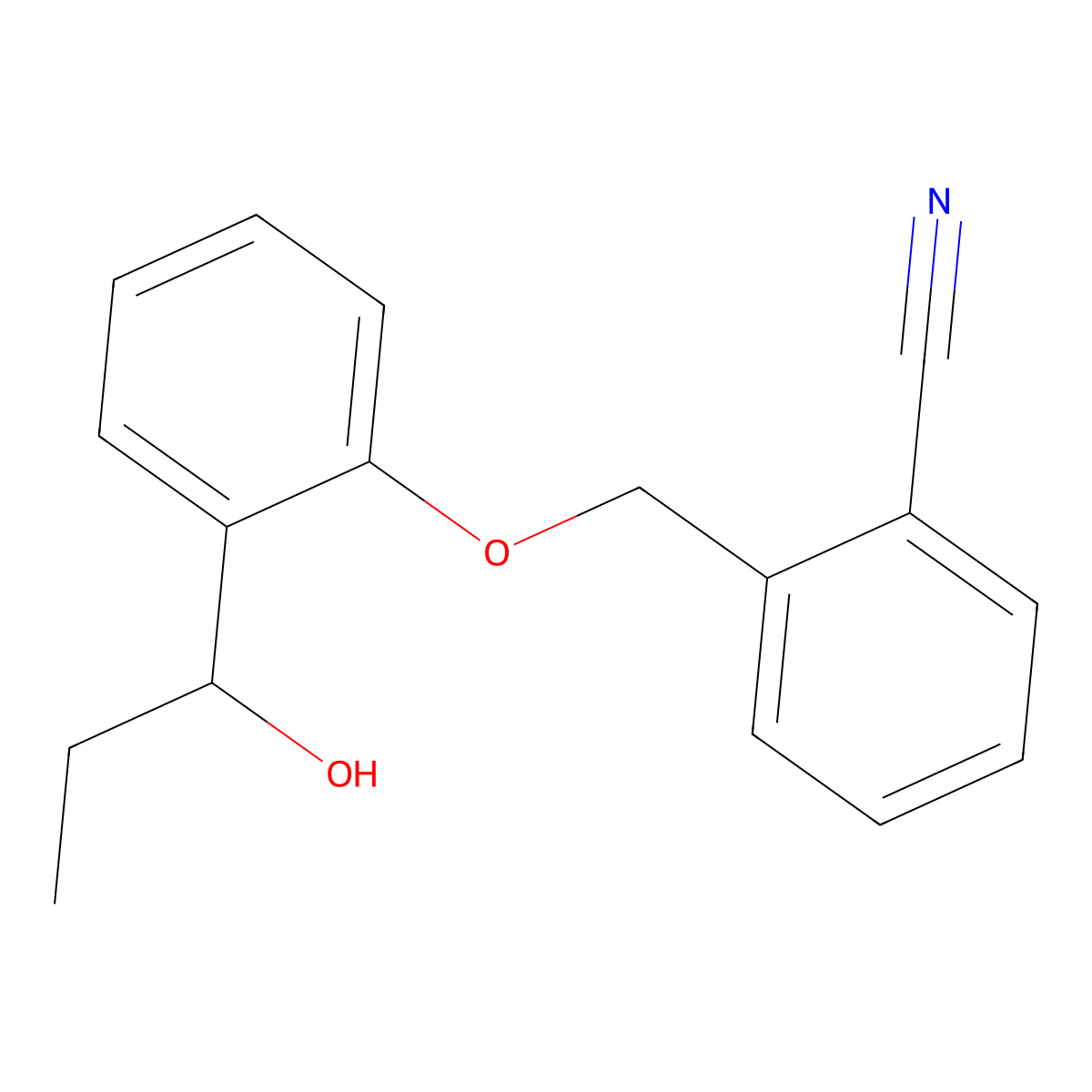 2-[[2-(1-Hydroxypropyl)phenoxy]methyl]benzonitrile molecular structure, CAS 1156178-47-0