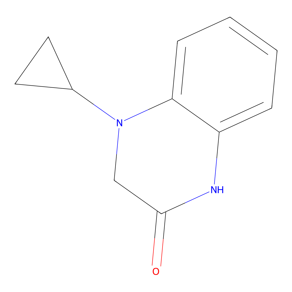 4-Cyclopropyl-3,4-dihydroquinoxalin-2(1H)-one molecular structure, CAS 115618-81-0