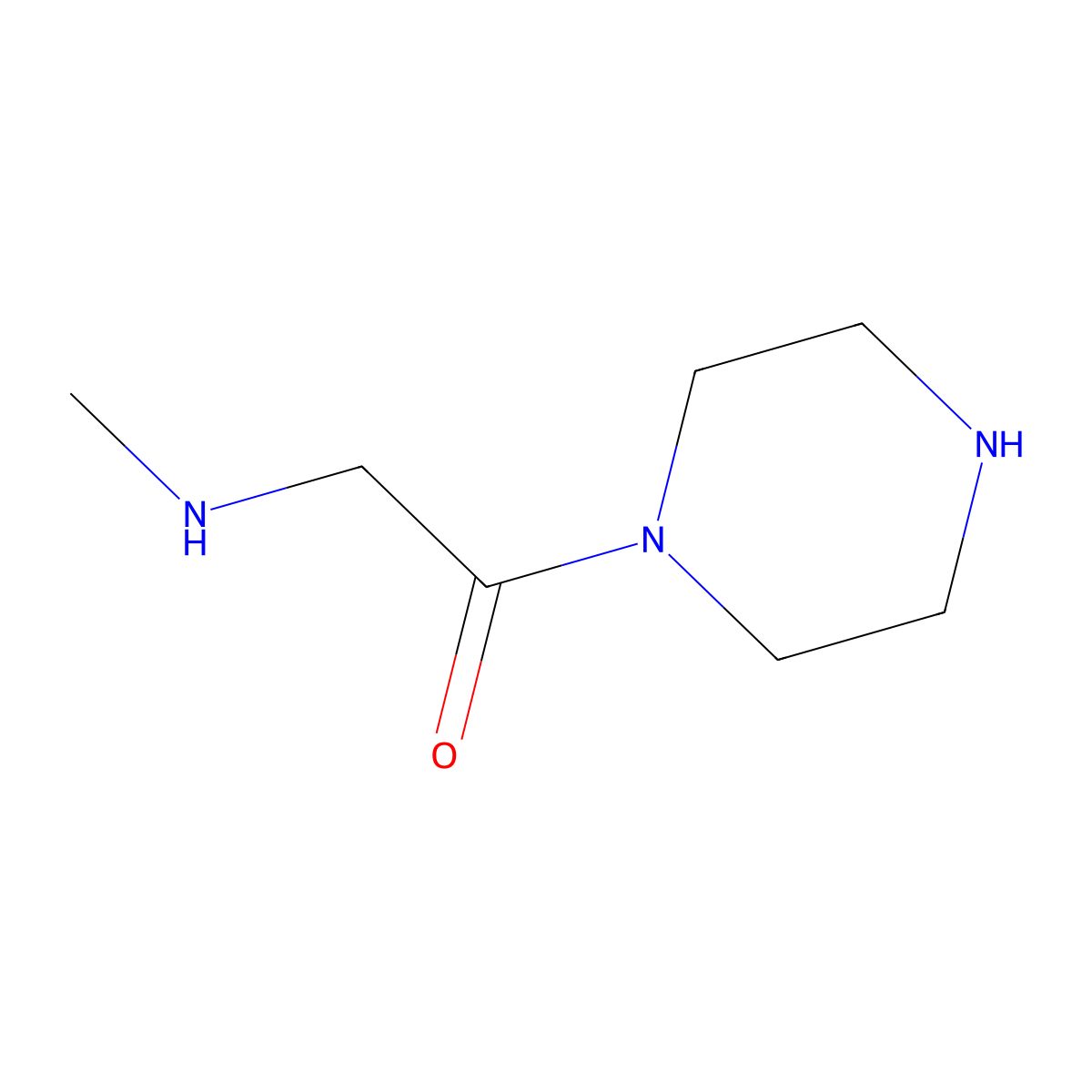 2-(Methylamino)-1-(piperazin-1-yl)ethan-1-one molecular structure, CAS 1156186-76-3