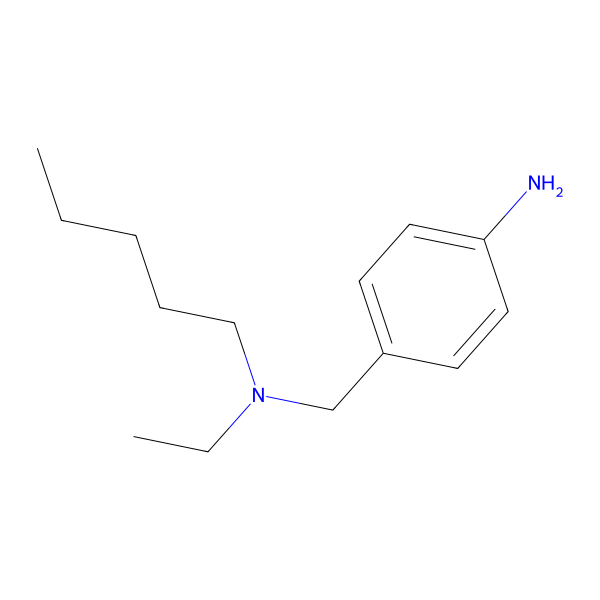 4-{[Ethyl(pentyl)amino]methyl}aniline molecular structure, CAS 1156188-29-2