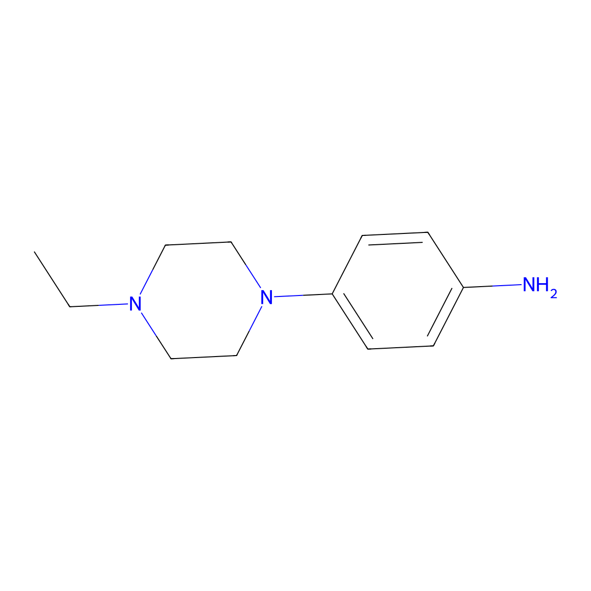 4-(4-Ethylpiperazin-1-yl)aniline molecular structure, CAS 115619-01-7