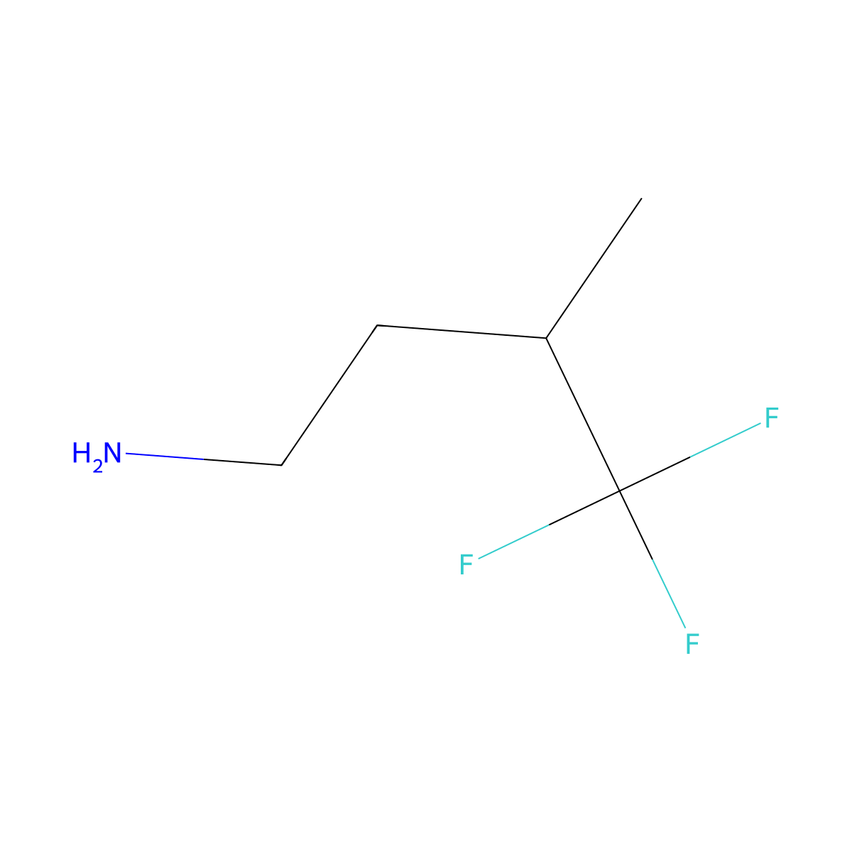 4,4,4-Trifluoro-3-methylbutan-1-amine molecular structure, CAS 115619-24-4