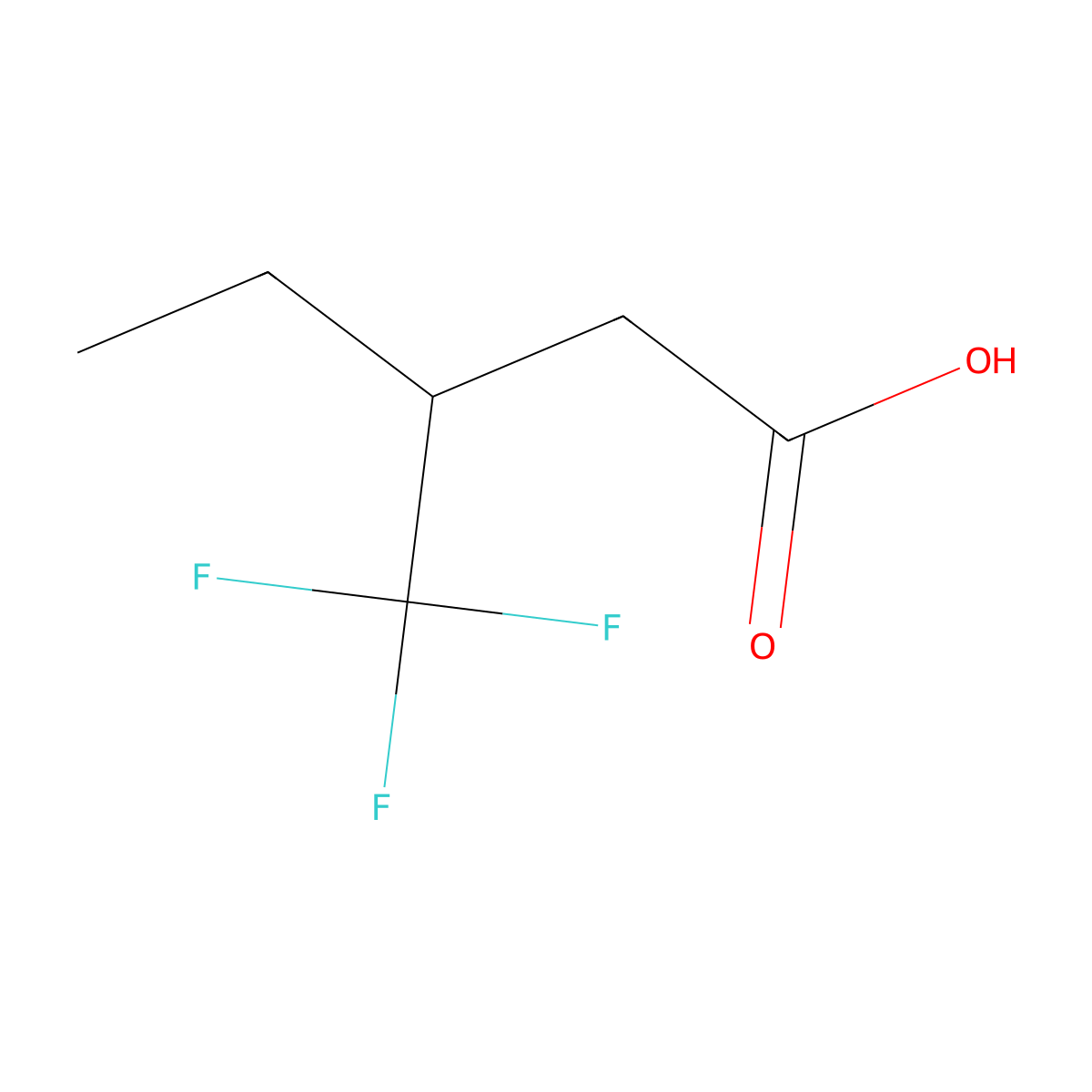 3-(Trifluoromethyl)pentanoic acid molecular structure, CAS 115619-30-2