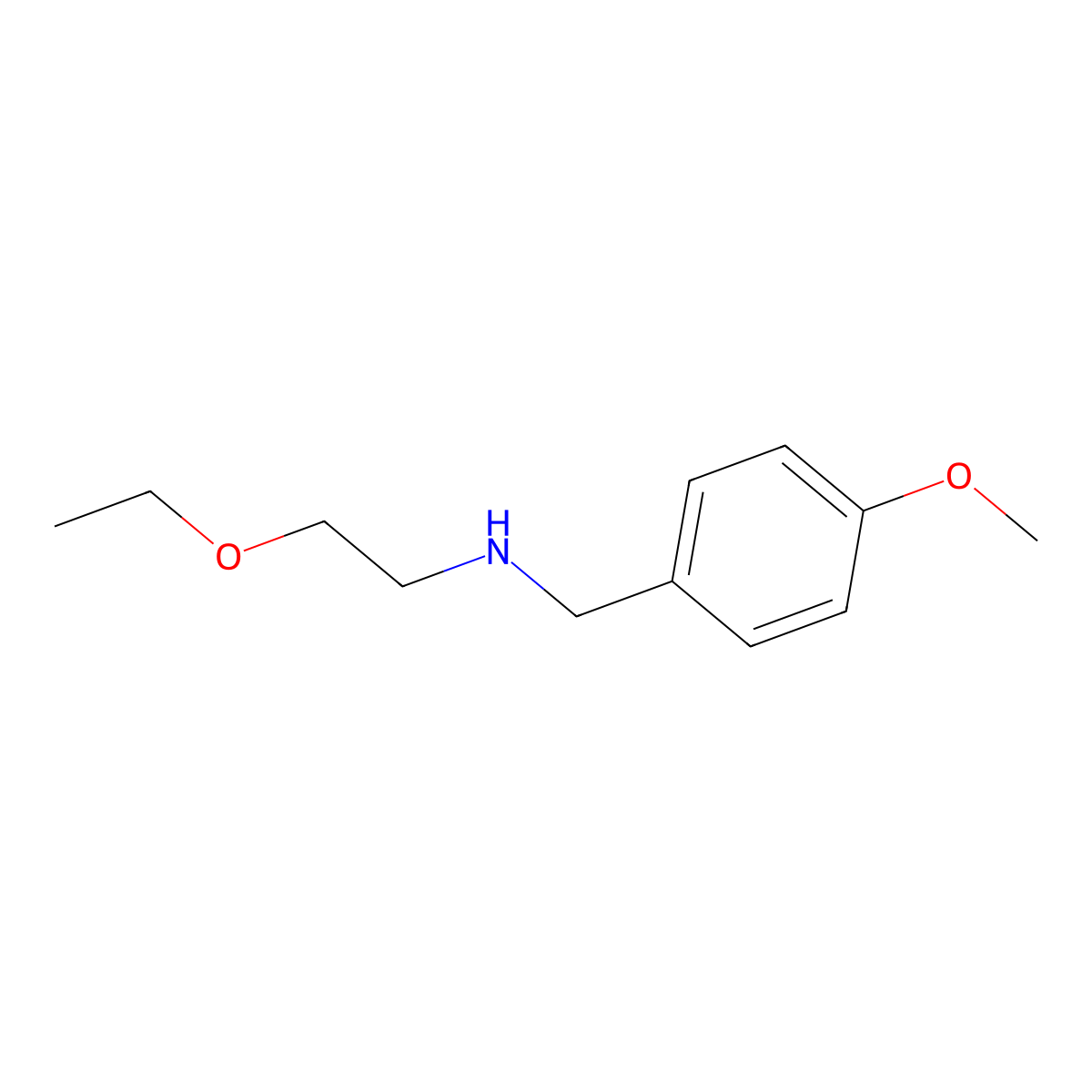 (2-Ethoxyethyl)[(4-methoxyphenyl)methyl]amine molecular structure, CAS 1156194-58-9