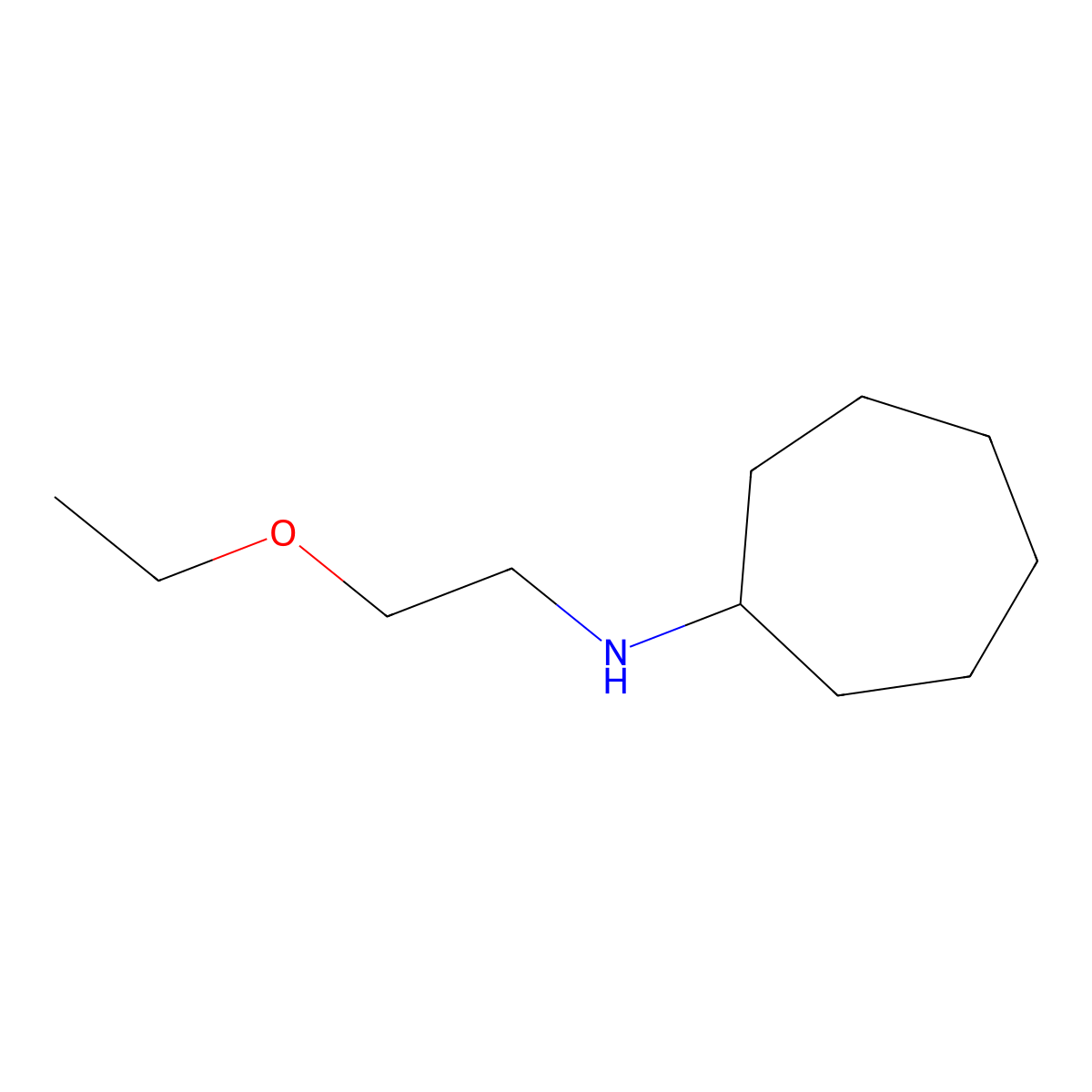 N-(2-ethoxyethyl)cycloheptanamine molecular structure, CAS 1156194-92-1