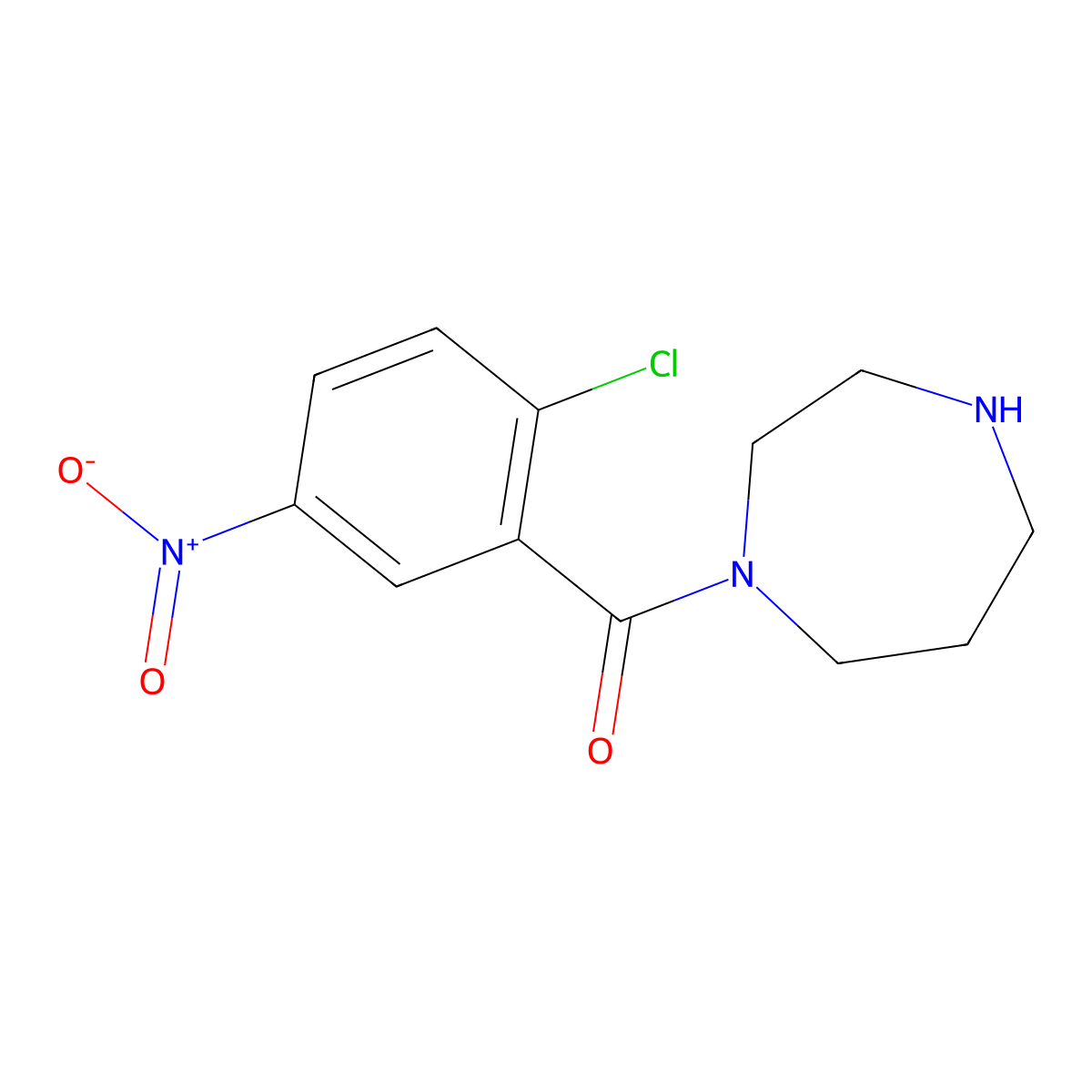1-(2-Chloro-5-nitrobenzoyl)-1,4-diazepane molecular structure, CAS 1156199-38-0