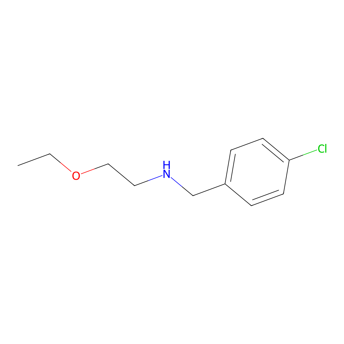 [(4-Chlorophenyl)methyl](2-ethoxyethyl)amine molecular structure, CAS 1156200-41-7